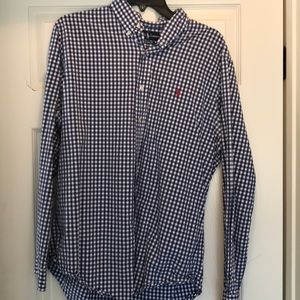 Blue & White button up